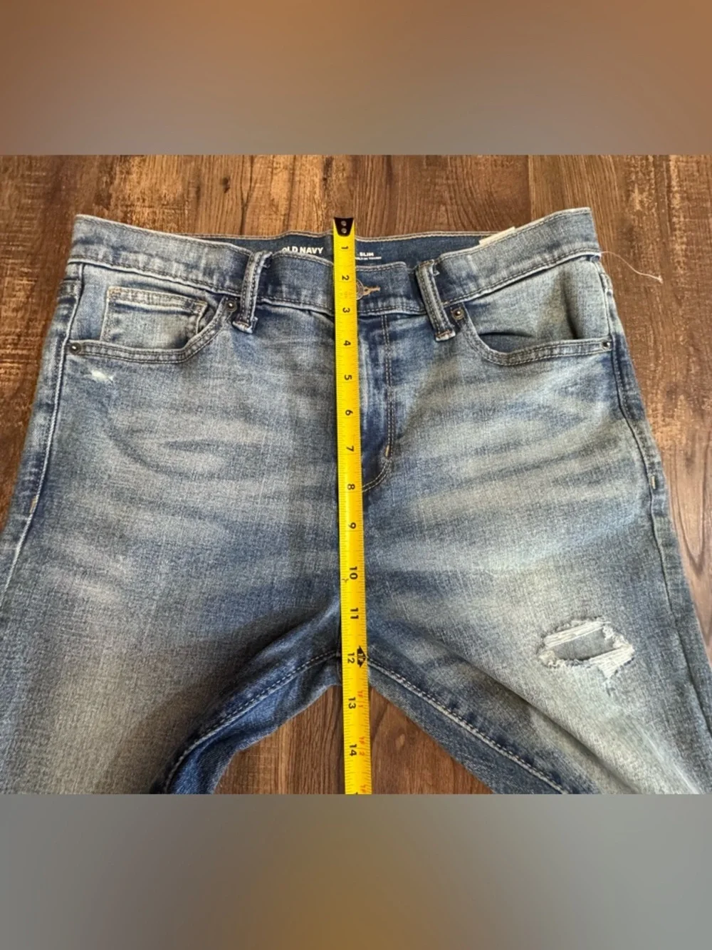 OLD NAVY 360° STRETCH light-wash, distressed jeans  slim-fit boys